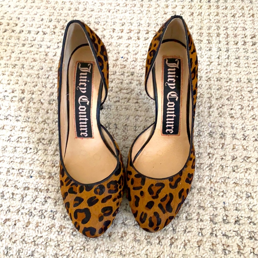 Juicy Couture cheetah print heels size 6.5